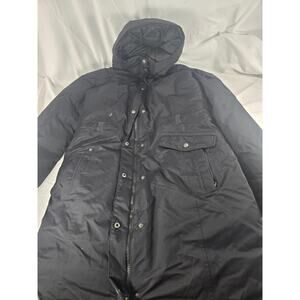 Eddie Bauer Women’s TL Tall Black Hooded Parka Winter Coat Down Insulated